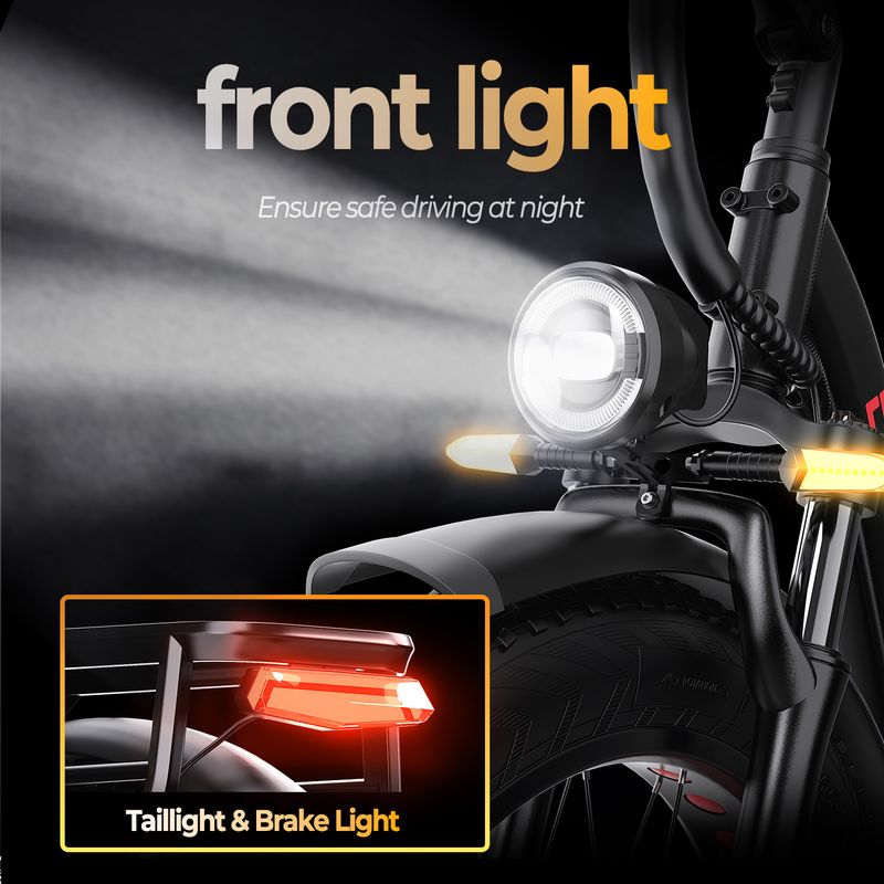 DRVETION CTR26 City Electric Bike, 48V 20Ah Battery, 26"x4.0" CST Tires, Shimano 7-Speed_voghion.com