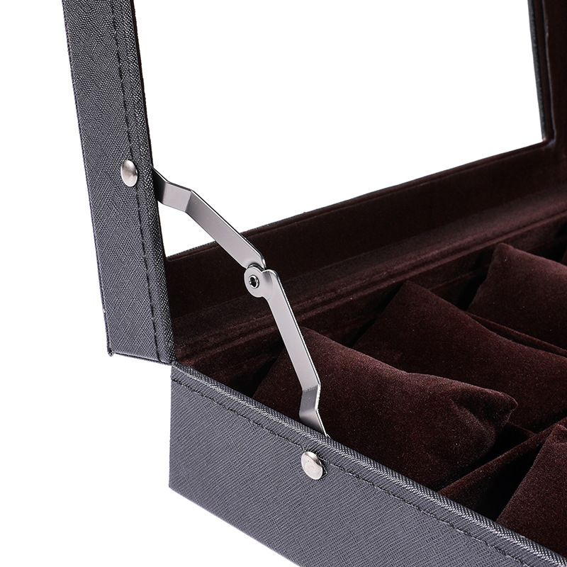 Watch Box 5-bit Premium PU Leather Plush Lock 10-bit Watch Box_voghion.com