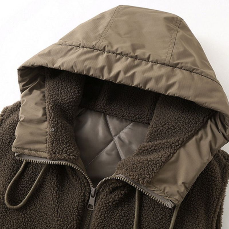 Winter Neue Große Größe Mode Jugend Baumwolle männer Warme Ärmellose Jacke Shearling Trendy Marke Weste_voghion.com