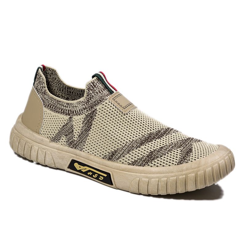 One step socks shoes 2024 summer new mesh breathable shoes lazy shoes mesh sports casual men's shoes cloth shoes_voghion.com