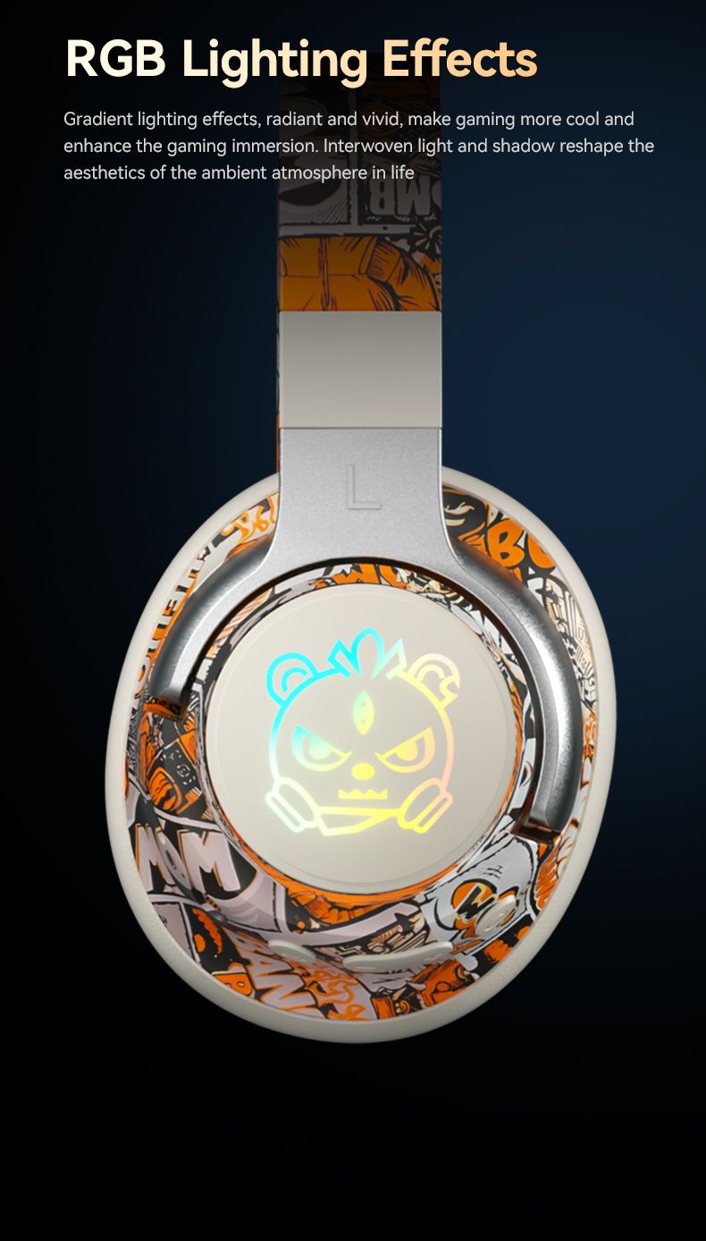 2025 Drahtloser Bluetooth-Kopfhörer Mode-Kopfhörer für Spiele Gaming Lange Akkulaufzeit Headset Mikrofon Musik_voghion.com