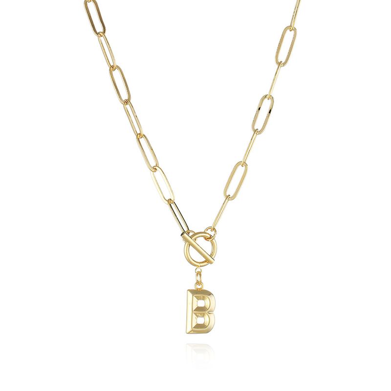 letter ketting verguld trendy hip hop ketting 26 Engelse letter hanger ketting_voghion.com