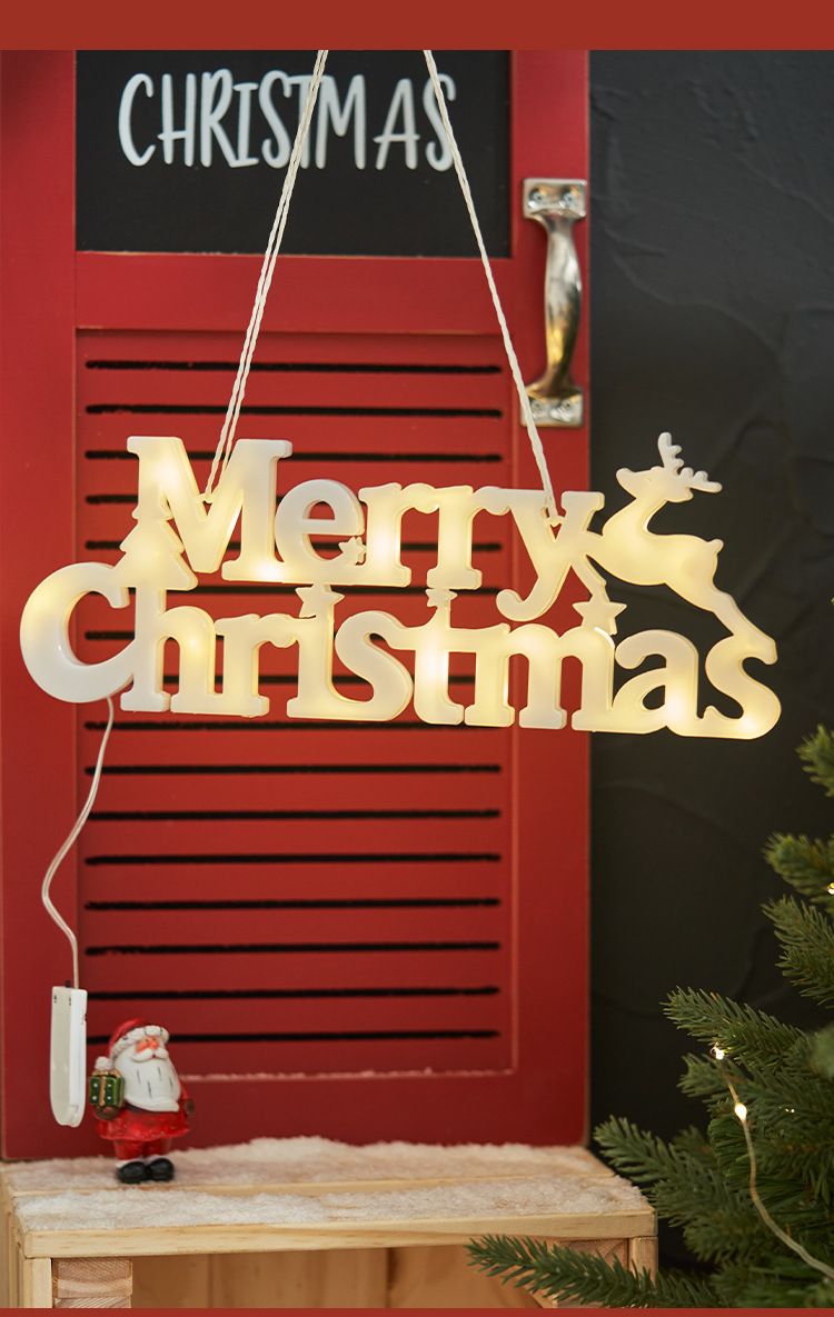 Luces LED navideñas con forma de botón: iluminación decorativa con estrellas y letras para fiestas, bares, árboles y otras ocasiones._voghion.com