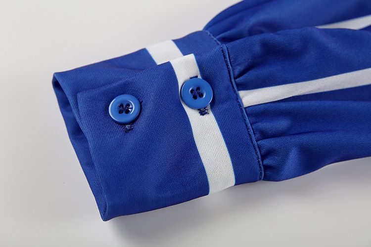 Elegantes, modisches, gestreiftes Zweiteiler-Set für Damen, langärmliges Hemdoberteil + Hose mit weitem Bein, passende Büro-Outfits_voghion.com