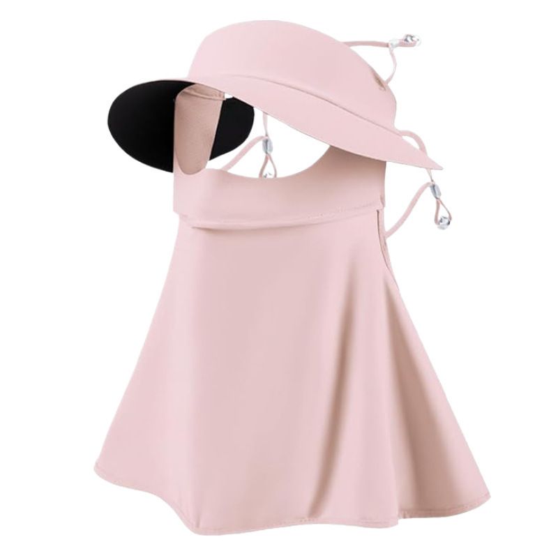 LazyZoom Summer UV Cool Neck Sunshade Mask Ear Hanging Sports Scarf Sun Protection Breathable Brim Hat For Hiking Cycling_voghion.com