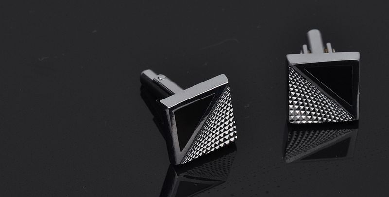 Vierkante kristallen diamant twill manchetknopen legering metaal modieuze eenvoudige manchetknopen grensoverschrijdende nieuwe stijl_voghion.com