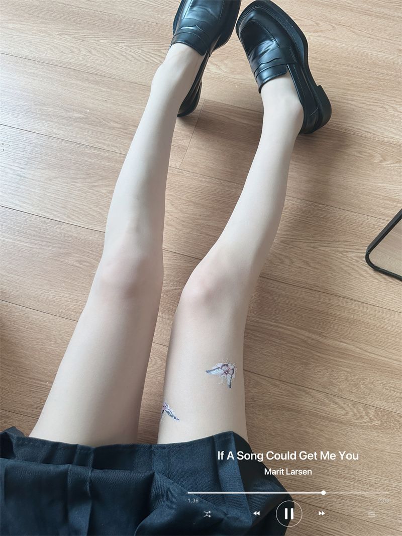 New Butterfly Print Thin Stockings Summer Pure Desire Style Sexy Hot Girl Lins Versatile Pantyhose_voghion.com