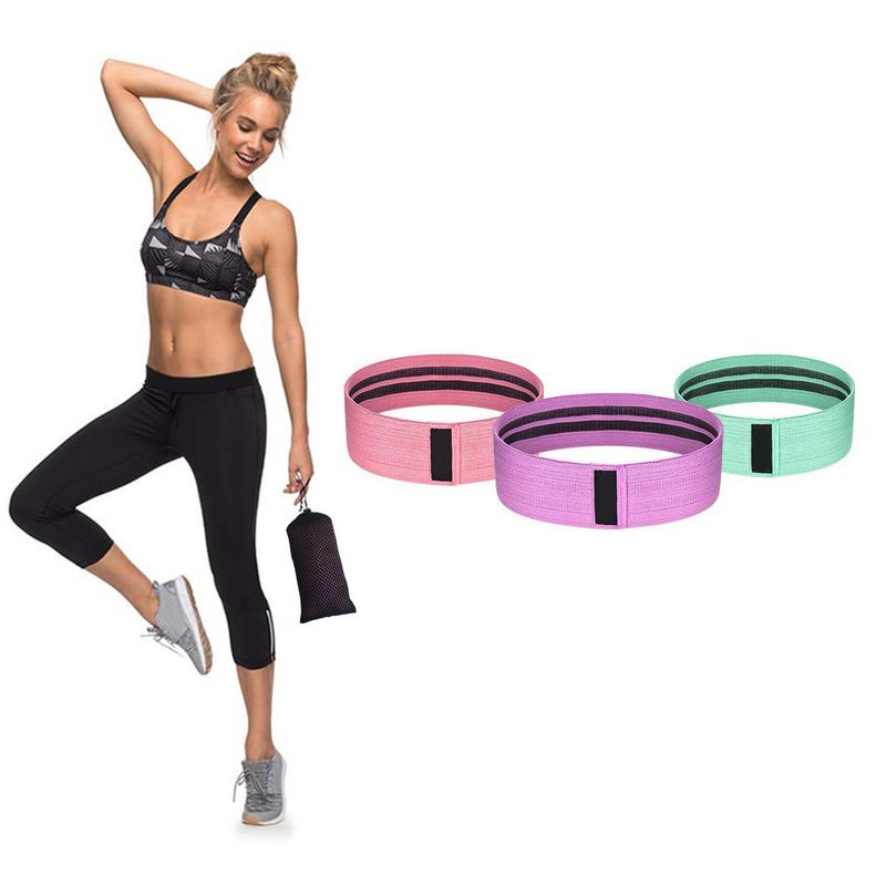 Cross-Border Yoga Set Hip Circle Squat Stretch Exercise Loop Elastic Fitness Resistance Bands_voghion.com