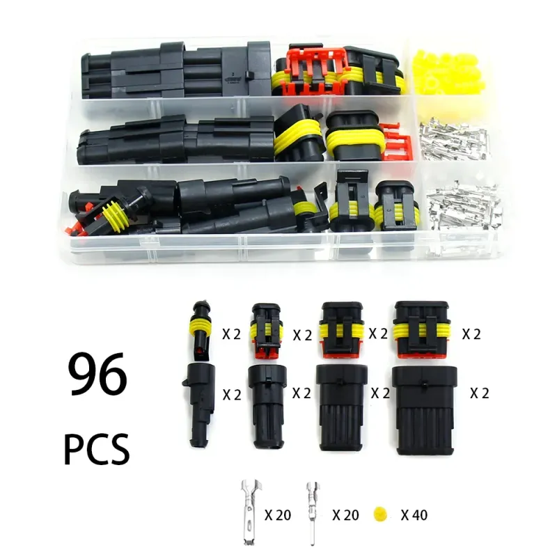 Connettore elettrico impermeabile per auto, 96/300/622 pezzi, 1/2/3/4/5/6 pin, super sigillato_voghion.com