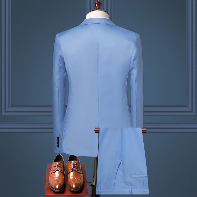 Herrenbekleidung Mode einfarbig Business Casual große Größe schlanke Anzughose Anzug_voghion.com