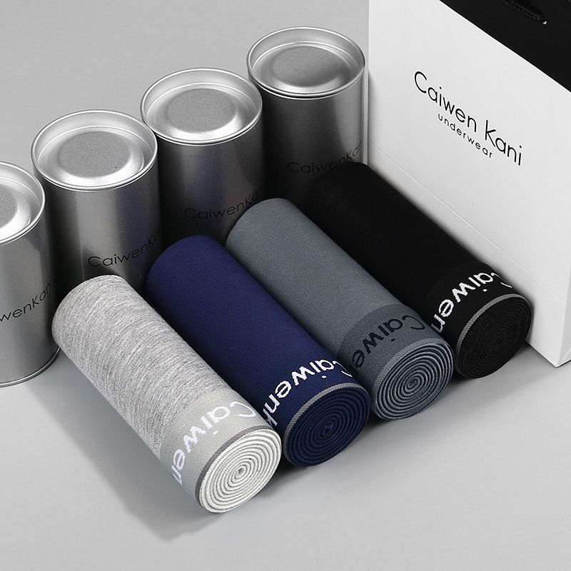 Premium Cotton & Modal Men's Boxer Briefs 4-Pack - Breathable, Soft & Comfortable Underwear For Everyday Wear - Gift Box Set_voghion.com