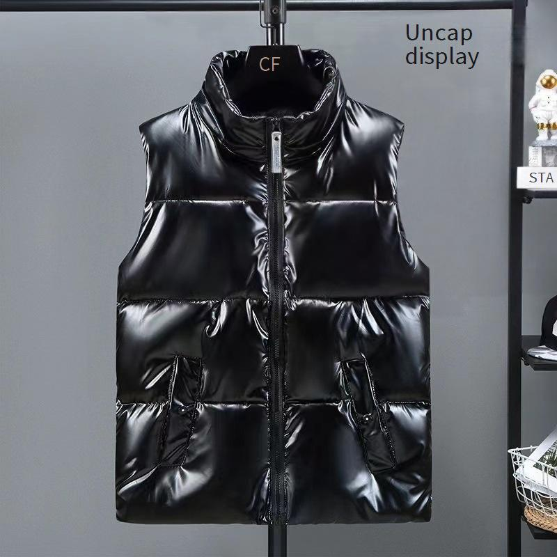 Dun bomuldsvest herrevest fortykket varm vest Koreansk stil trendy blank vask fri par bomuldsvest_voghion.com