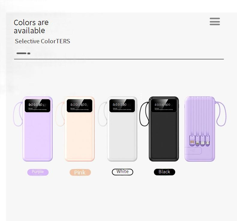 Mobil Telefon Aksesuarları Power Bank 20000mAh Dahili Hızlı Şarjlı Mini Ultra İnce Paylaşımlı Mobil Güç Hediye Özelleştirilmiş LOGO_voghion.com
