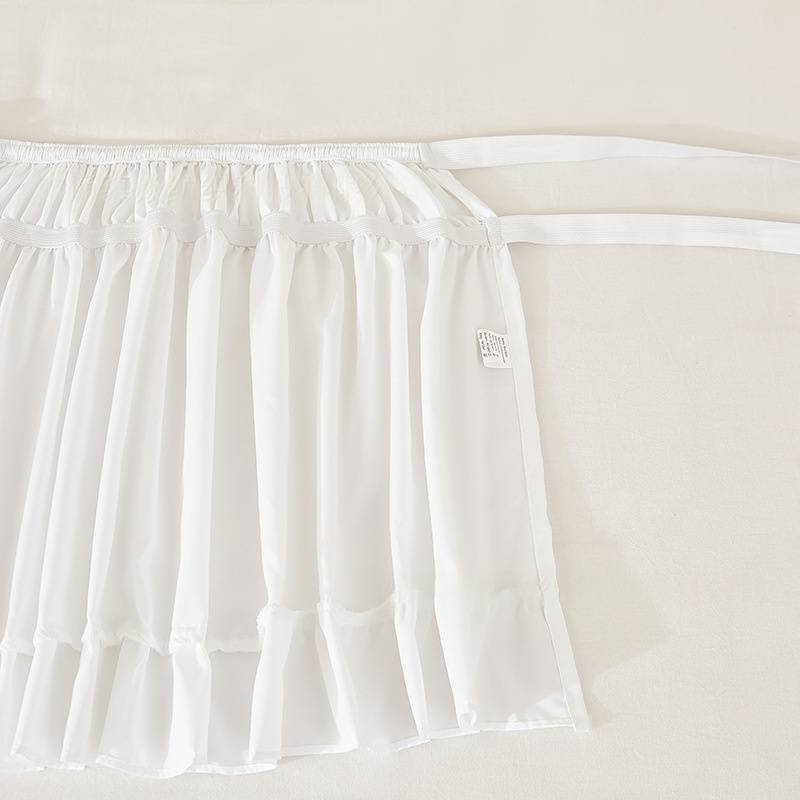Gonna da letto avvolgente in tinta unita - Design elastico aderente con orlo arricciato (tessuto antipiega con tasche profonde per letto matrimoniale/king size)_voghion.com