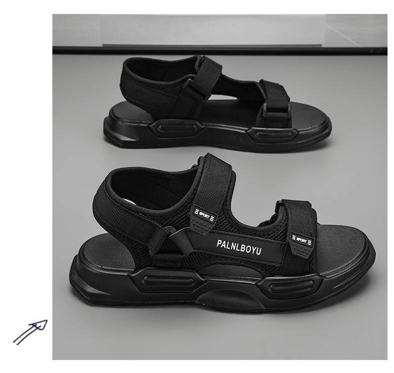 Herrensandalen, Neuer Stil Im Jahr 2025, Rutschfest, Dickbesohlte, Strandschuhe, Weiche Sohlen, Freizeitsport, Höhenvergrößerung, Sandalen Mit Hausschuhen_voghion.com