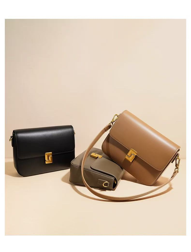 Neue quadratische Mini-Umschlagtasche für Frühjahr/Sommer 2025, minimalistisch und vielseitig, aus echtem Leder, geeignet für den täglichen Weg zur Arbeit, mit einzigartigem_voghion.com