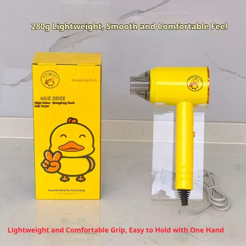 800W Brushless Motor With 3 Speed & Cool/Warm Air, UV-Coated Body & Overheat Protection (Lemon Yellow/White/Gray, Ideal For Home & Salon Use)_voghion.com