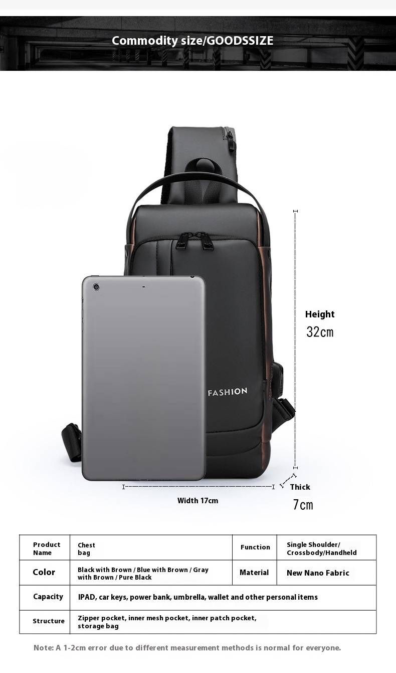 Borsa da petto per ciclismo urbano - Borsa a tracolla antifurto per uomo, borsa a tracolla leggera in nylon traspirante con blocco password_voghion.com