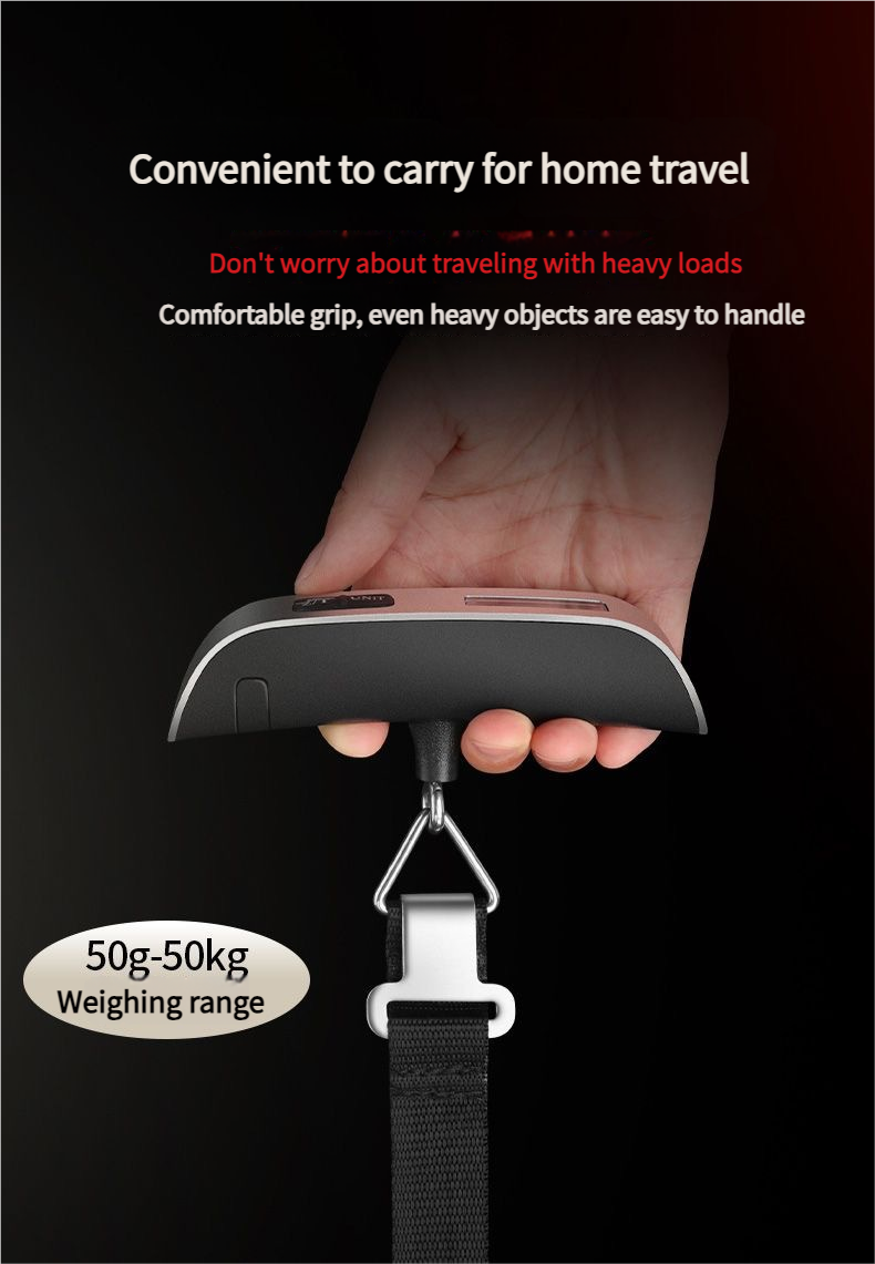 Bilancia elettronica portatile da viaggio per uso domestico, borsa da viaggio portatile da 50 kg, con sospensione a molla_voghion.com