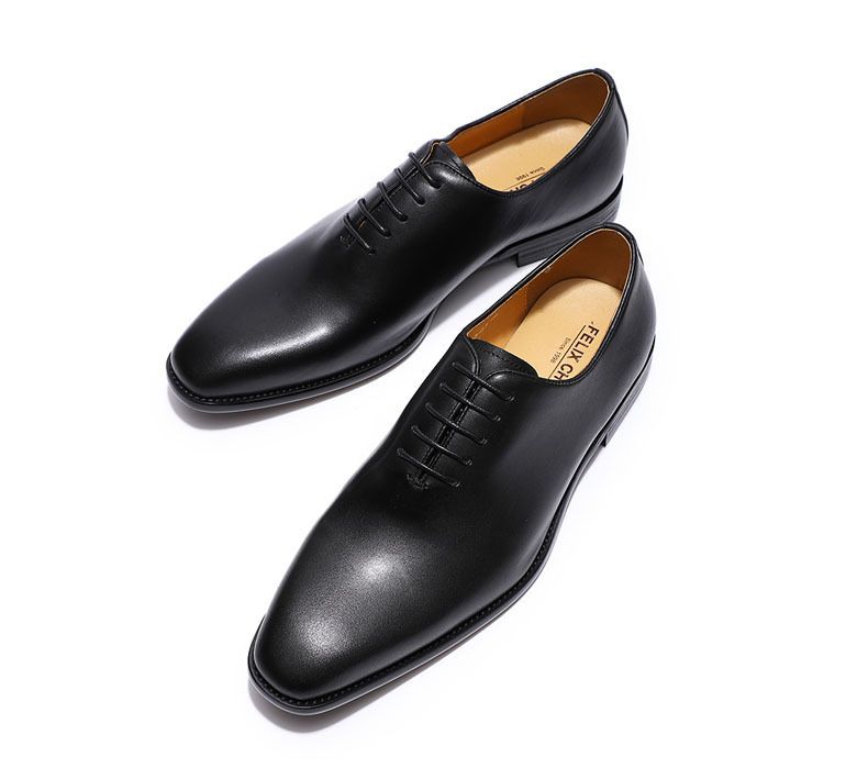 High-End-Lederschuhe für Männer Rindsleder grau braun ein Stück Leder handgefertigte Herrenschuhe Herren Hochzeit Bankett Business formelle Schuhe_voghion.com