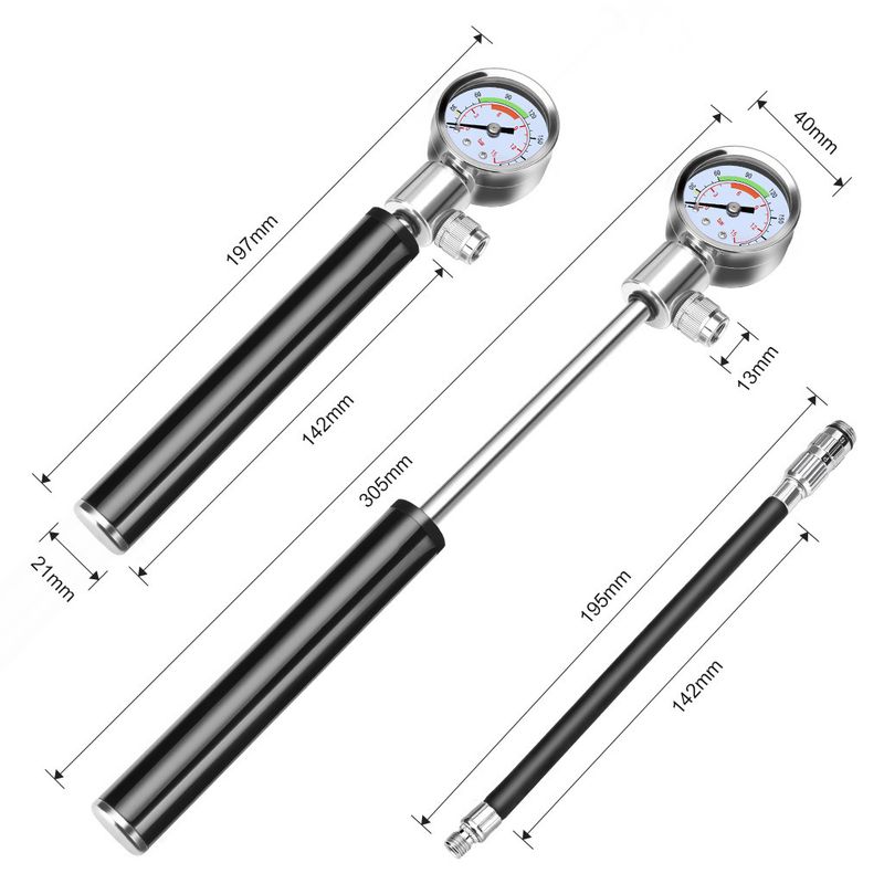 Bomba de alta pressão portátil para bicicleta americana, mini bomba para reparo de pneus_voghion.com