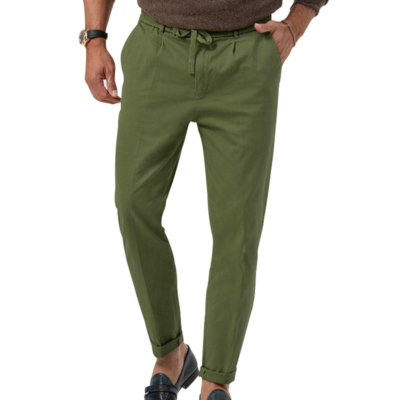 2023 Plus Size Men Trendy Business Casual Long Spring Autumn New Straight Solid Color Dress Pants Men's Clothing_voghion.com