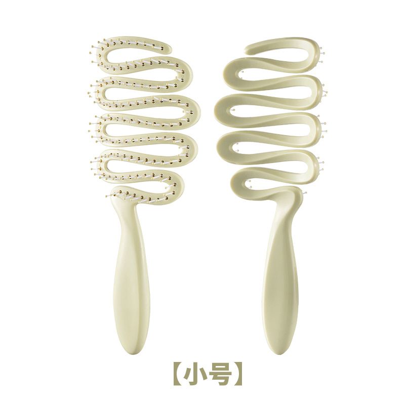 Pine Cone Shape Smooth Hair For Women Appearance Head Massage Fluffy High Crown Hollow Rib Comb_voghion.com
