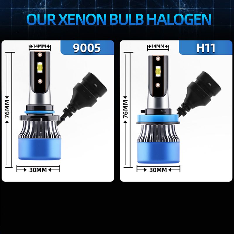 LED Headlight High Low Beam 9005 H11 H8 H9 Fog Light Bulbs Auto Car Headlamp Replacement For Honda Civic 2016 2017-2019_voghion.com