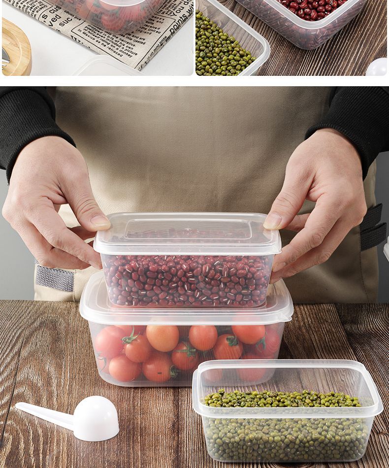 Rectangular Thickened Grade PP Fresh-Keeping Plastic Fruit Meat Food Refrigerator Box Refrigerated Storage Container_voghion.com