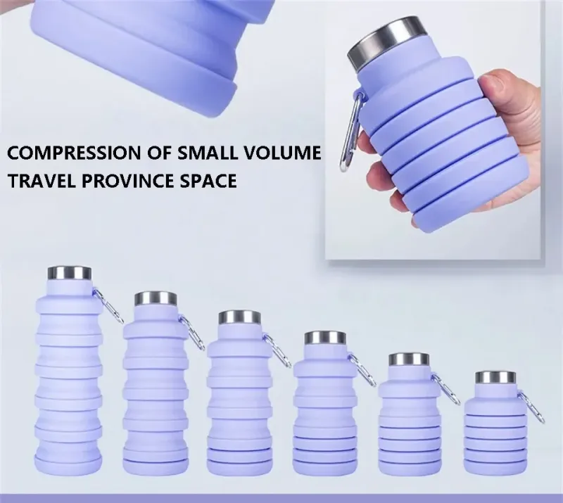 Bouteille pliable peu encombrante - Outils de voyage en silicone_voghion.com
