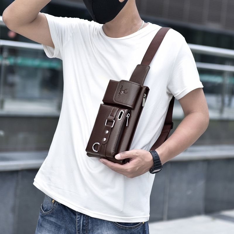 WEIXIER Marke Unisex Single-Schulter Multi-Funktion Sport Laufen Große-kapazität Taille männer Brust Tasche Casual Messenger brieftasche_voghion.com