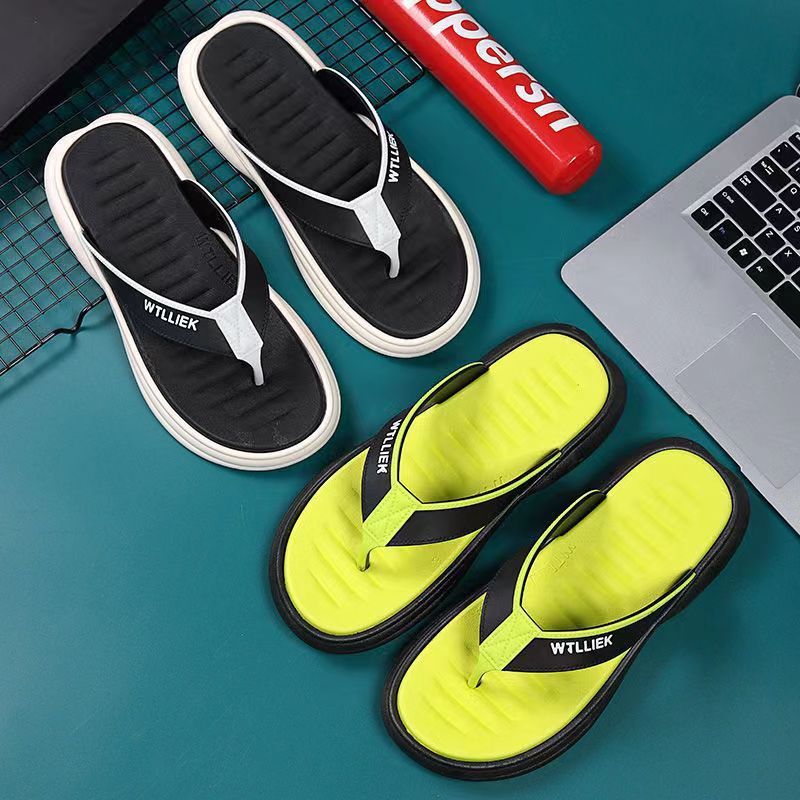 Sandali a spina di pesce per abbigliamento casual estivo, marchio alla moda antiscivolo con suola spessa e intersuola in EVA con clip, sandali da spiaggia da uomo e_voghion.com