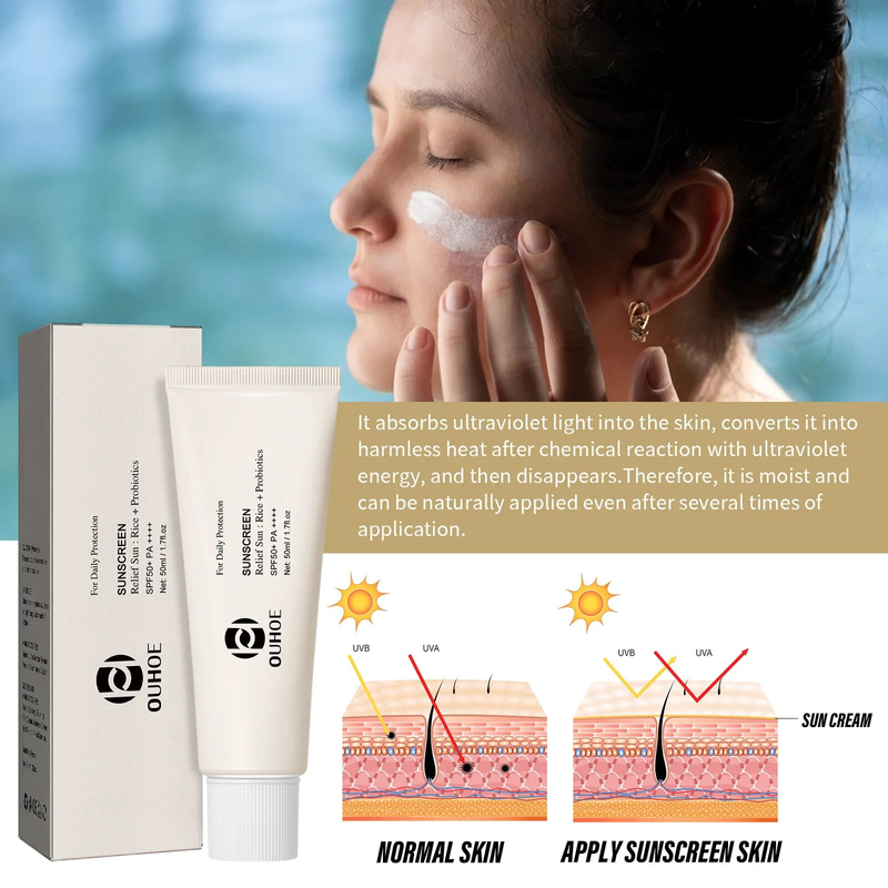 Arc-test naptej UV SPF50 napvédelem Megelőzi a leégést Vízálló Fehérítő Frissítő Hidratáló Bőrápoló Termék_voghion.com