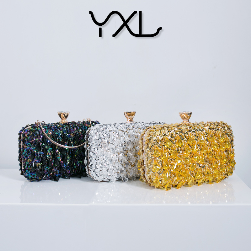Nieuwe kralen geborduurde bankettas dames clutch handgemaakte kralen dinertas kwastje jurk tas_voghion.com