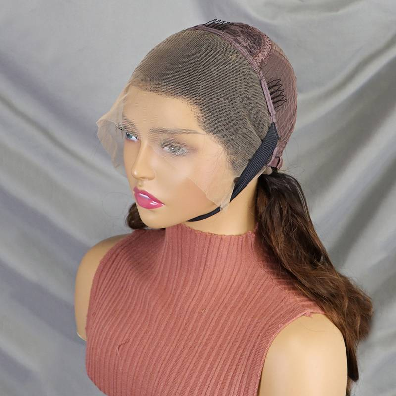 13x4 Lace Front Wigs Body Wave Human Hair Wigs For Women 200% Density Pre Plucked With Baby Hair Natural Black_voghion.com