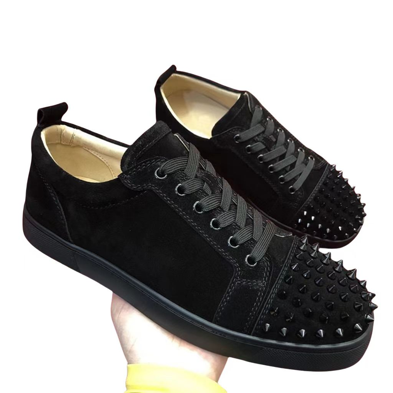 Rivet Casual Men Bow Head Breathable Leather Cloth Sewing Color Fashion Comfortable Shoes_voghion.com