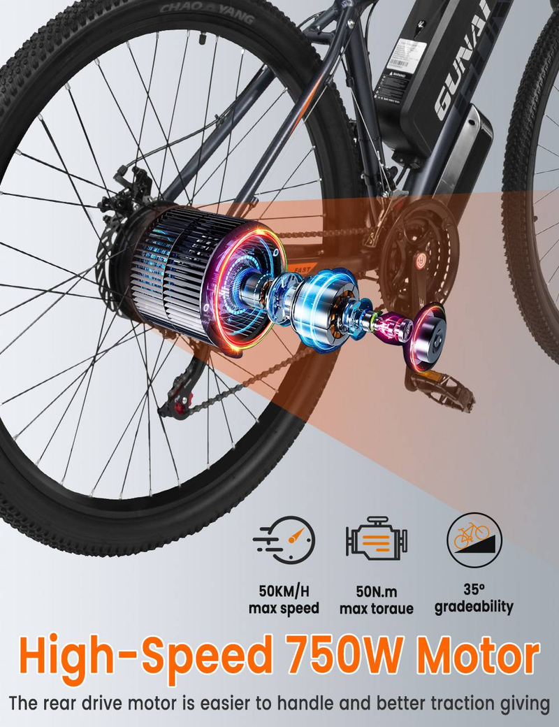 GUNAI GN29 elektrisk cykel för vuxen 29 tum med 750W motor 48V 15AH elektrisk mountainbike 21 hastighet_voghion.com