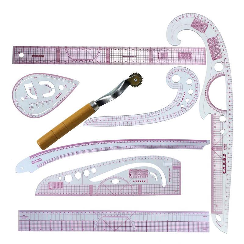Set rigle multifuncționale DIY, riglă cu mânecă, riglă pentru yardaje, riglă curbă, riglă pentru matlasare, riglă pentru cusut_voghion.com