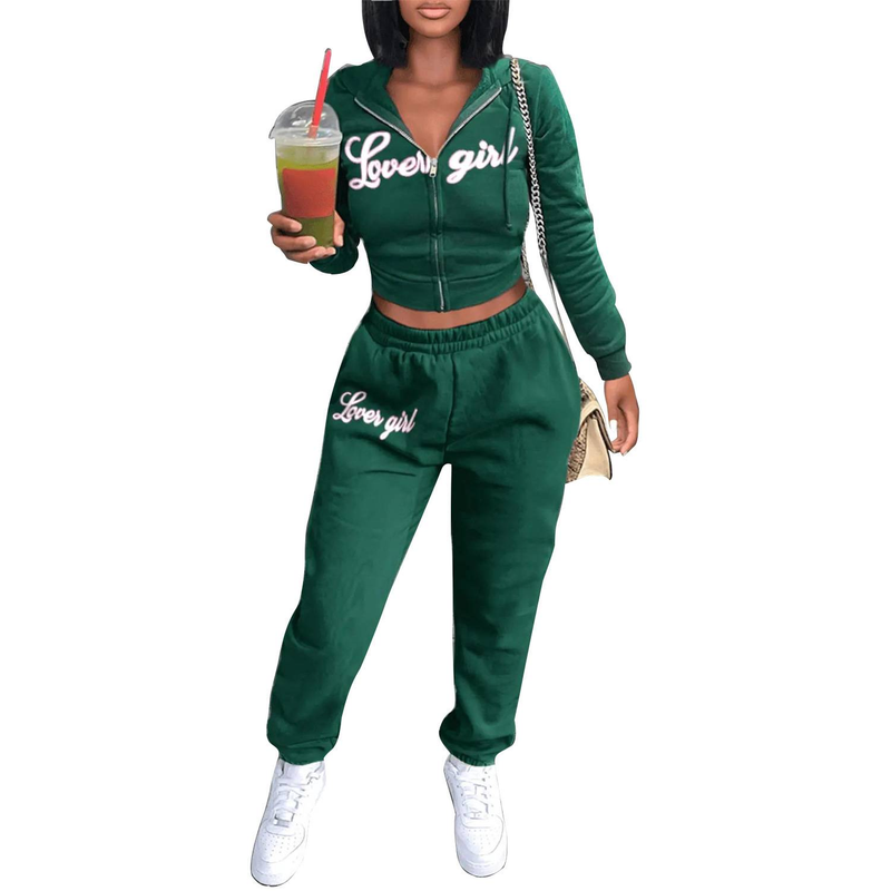 Casual Outfits Sweatsuits Womens 2 Two Piece Set Tracksuits For Womens Long Sleeve Zipper Top Outfits Sweatpants Sets_voghion.com