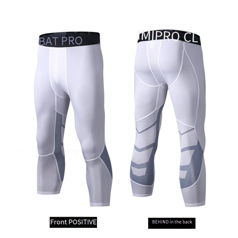 Męska bielizna Spodnie fitnessowe Koszykówka Sportowe rajstopy Męskie legginsy kompresyjne Seven Point Spodnie fitnessowe Nine Point Szybkoschnące Garnitur Cienkie_voghion.com