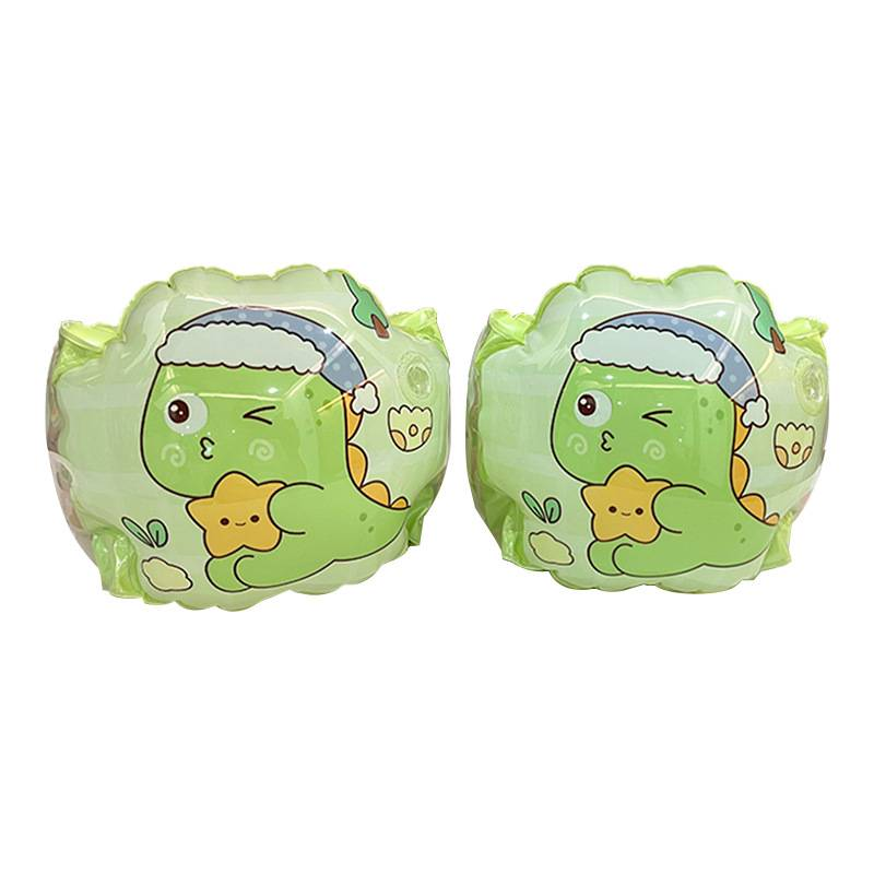 Kids Swimming Arm Floaties - Eco-Friendly Thickened PVC Dual-Chamber Inflatable Sleeves For Beginners (Cartoon Design Water Play & Safety)_voghion.com