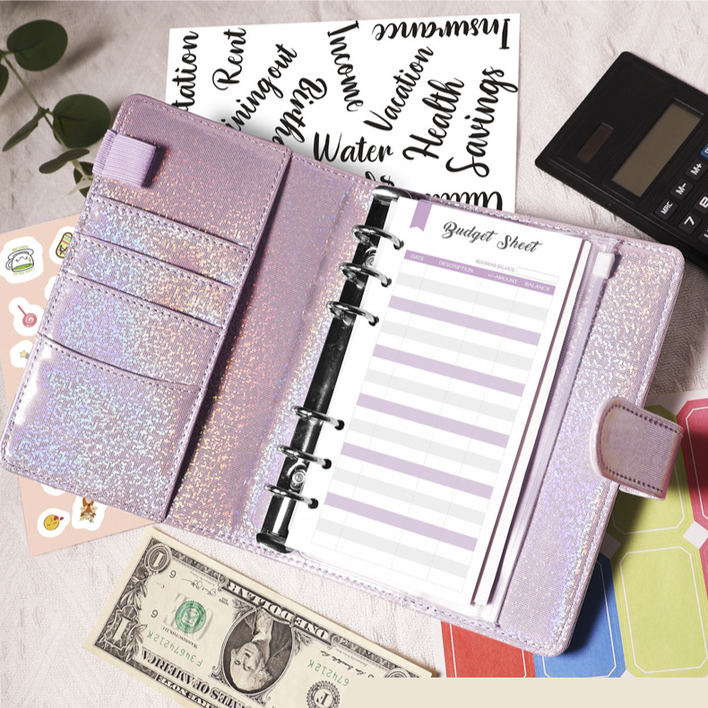 Navulbare notitieboeken Creatief handboek A6 Macaron notitieblok A5PU ringband notitieboek handboek_voghion.com