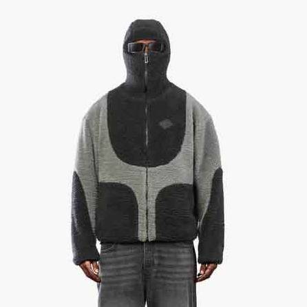 Y2K Color-Block Fleece Jacket – Retro Futuristic Zip-Up With 3D Typography (Unisex S-XXL) – Cybercore Streetwear Essential_voghion.com