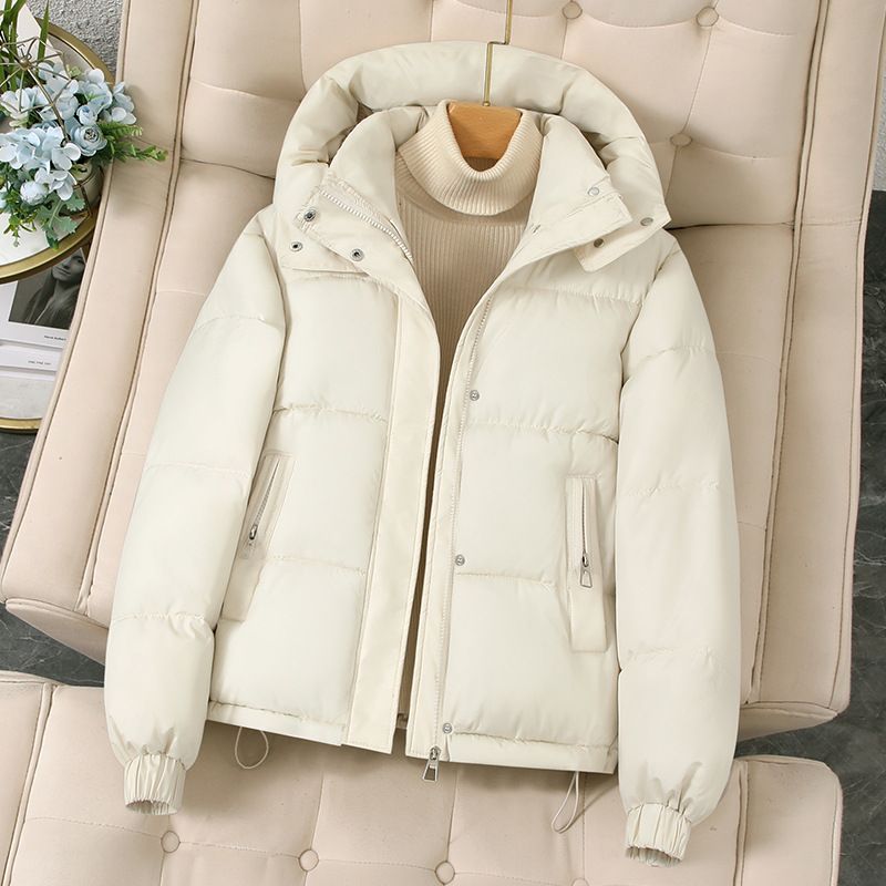 Women's Short Puffer Jacket With Hood - Lightweight Warm Winter Coat For Petite To Plus Size, Casual & Elegant Style_voghion.com