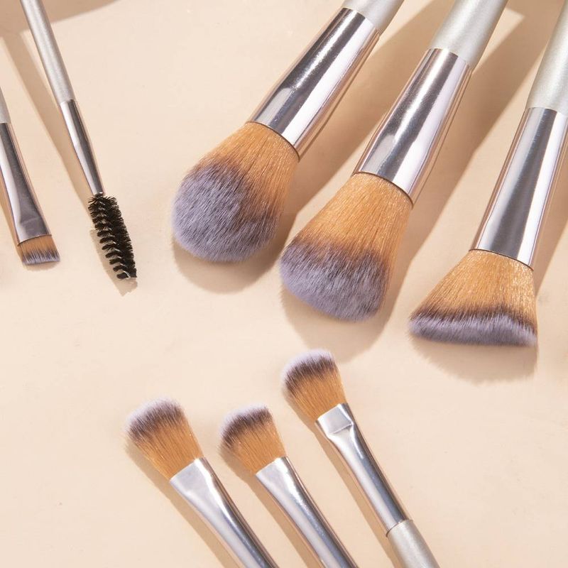 Make-up-Pinsel und -Werkzeuge, 10/14-teiliges Champagner-Make-up-Pinsel-Set – Professionelle Kosmetik-Werkzeuge mit Holzgriff (Luxus und Komplettset)_voghion.com