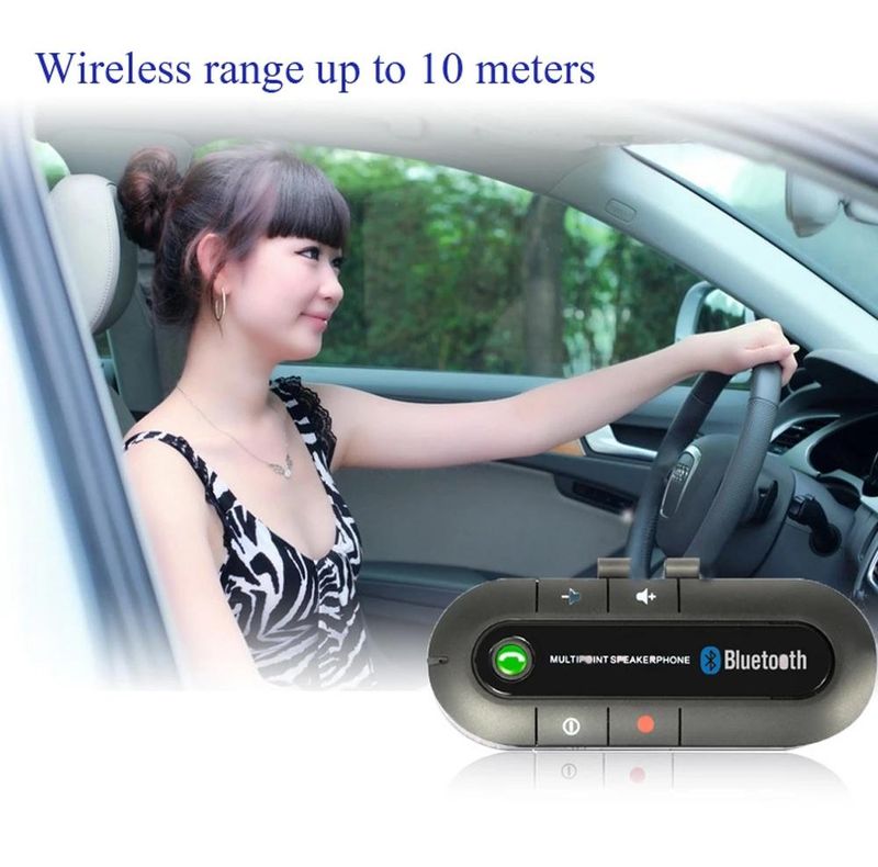 Kablosuz Eller Serbest Araba Bluetooth Kiti Güneşlik Bluetooth Hoparlör MP3 Müzik Çalar Araba Şarj Cihazı_voghion.com