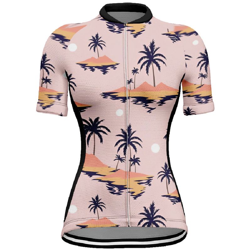 Kurzarmoberteile für Damen im Outdoor-Radsport, Mountain-Cross-Country-Rennrad, sportliche hawaiianische Radsportbekleidung_voghion.com