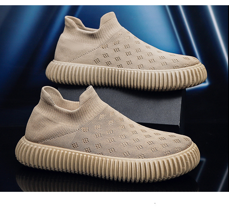 Δημοφιλή ανδρικά παπούτσια ζωντανής ροής με Flying Weave 2023 Νέα κορεατικά αθλητικά παπούτσια Casual Ανδρικά παπούτσια με κάλτσες ενός ποδιού που αναπνέουν_voghion.com