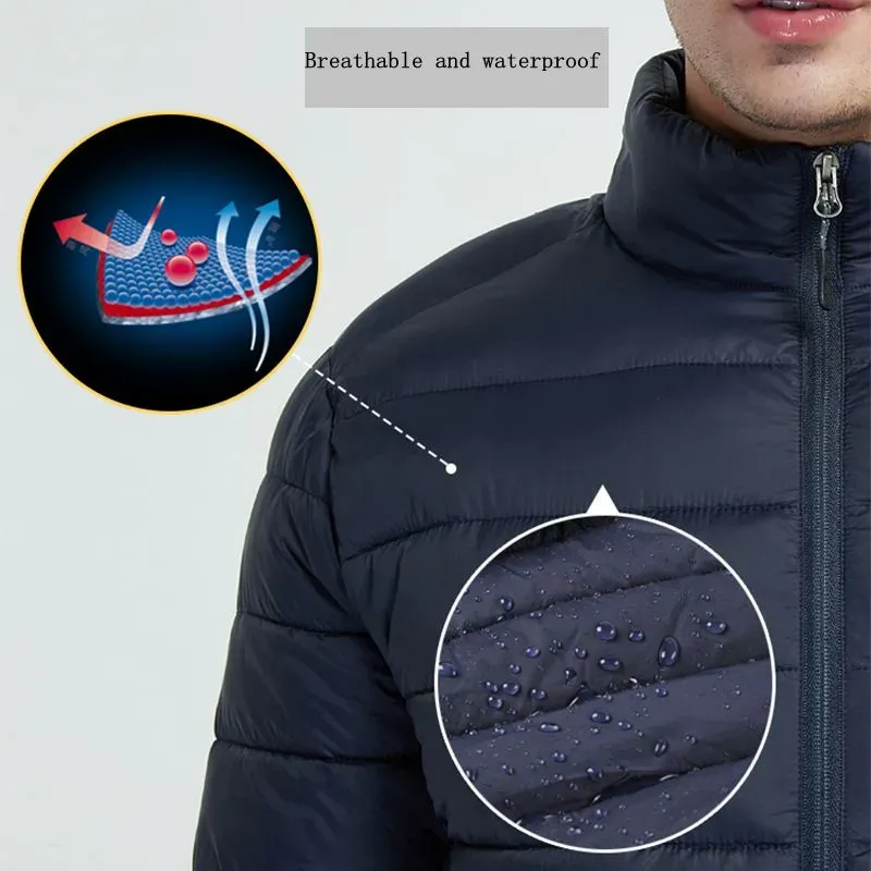Giacca riscaldata da uomo 2024 - 11 zone calde, elettrica USB, termica flessibile, con cappuccio, gilet da esterno_voghion.com