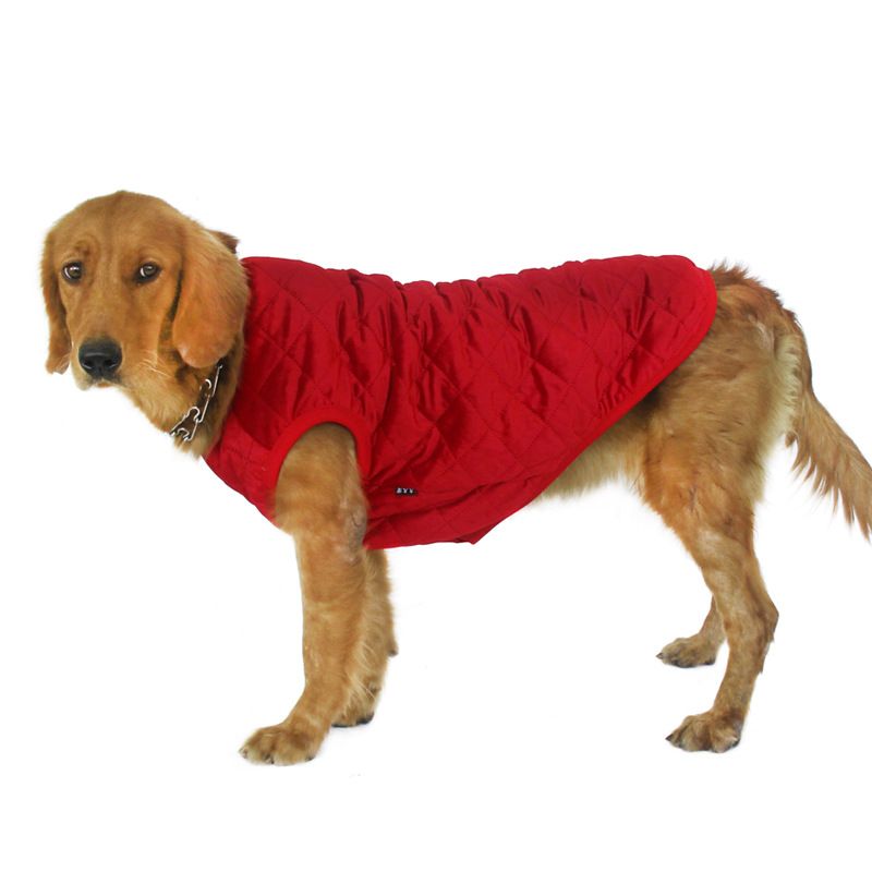 Autumn Winter Thickened Vest Poodle Golden Retriever Medium And Large Dog Puppy Cotton Clothes_voghion.com